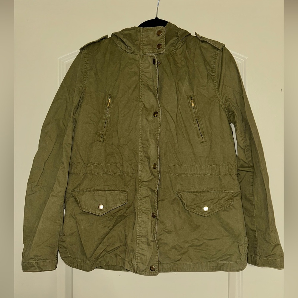 Love Tree Sage Green Hooded Jacket